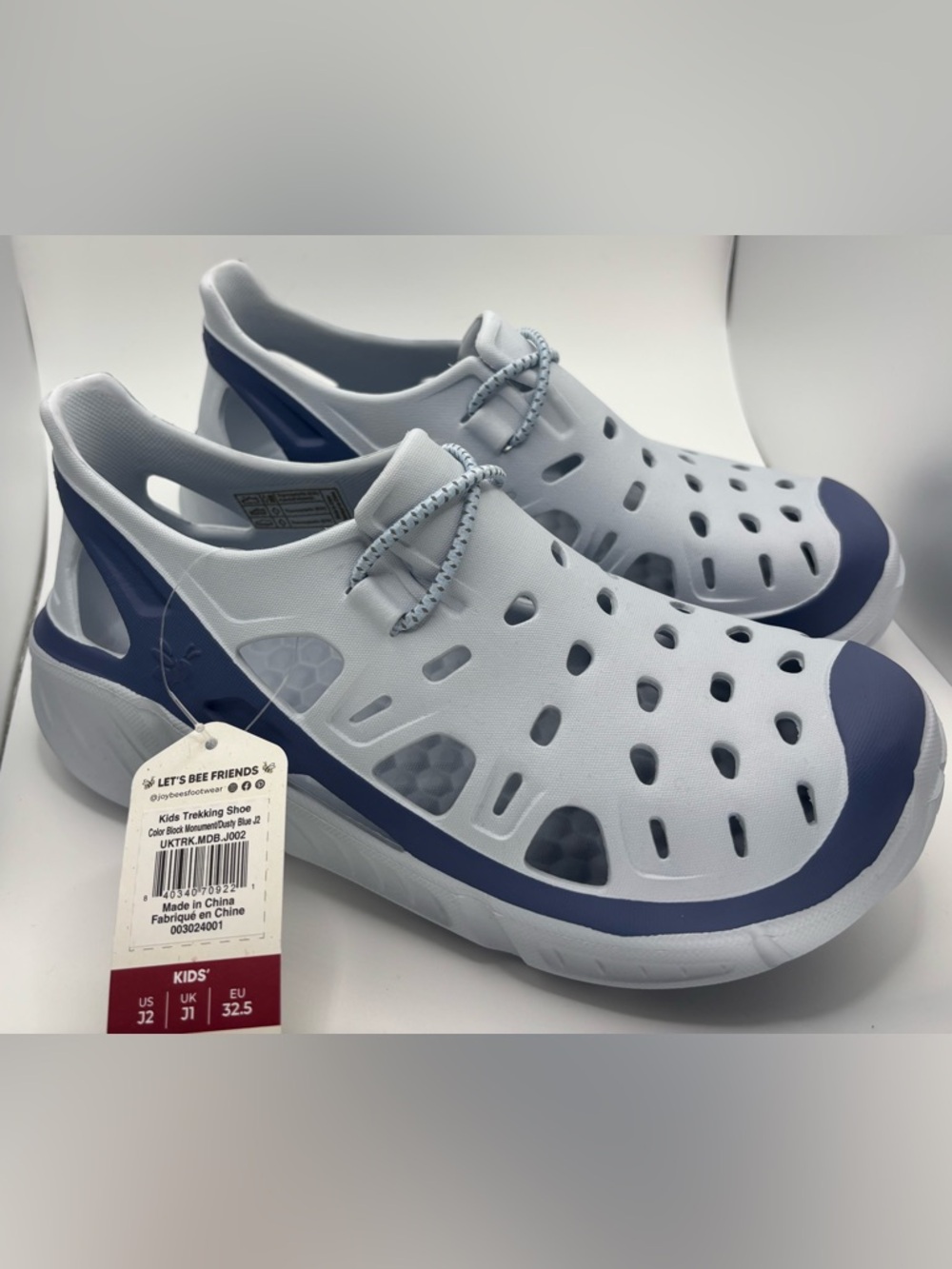 LET'S BE FRIENDS Kids' Light Blue and Navy Trekking Shoes